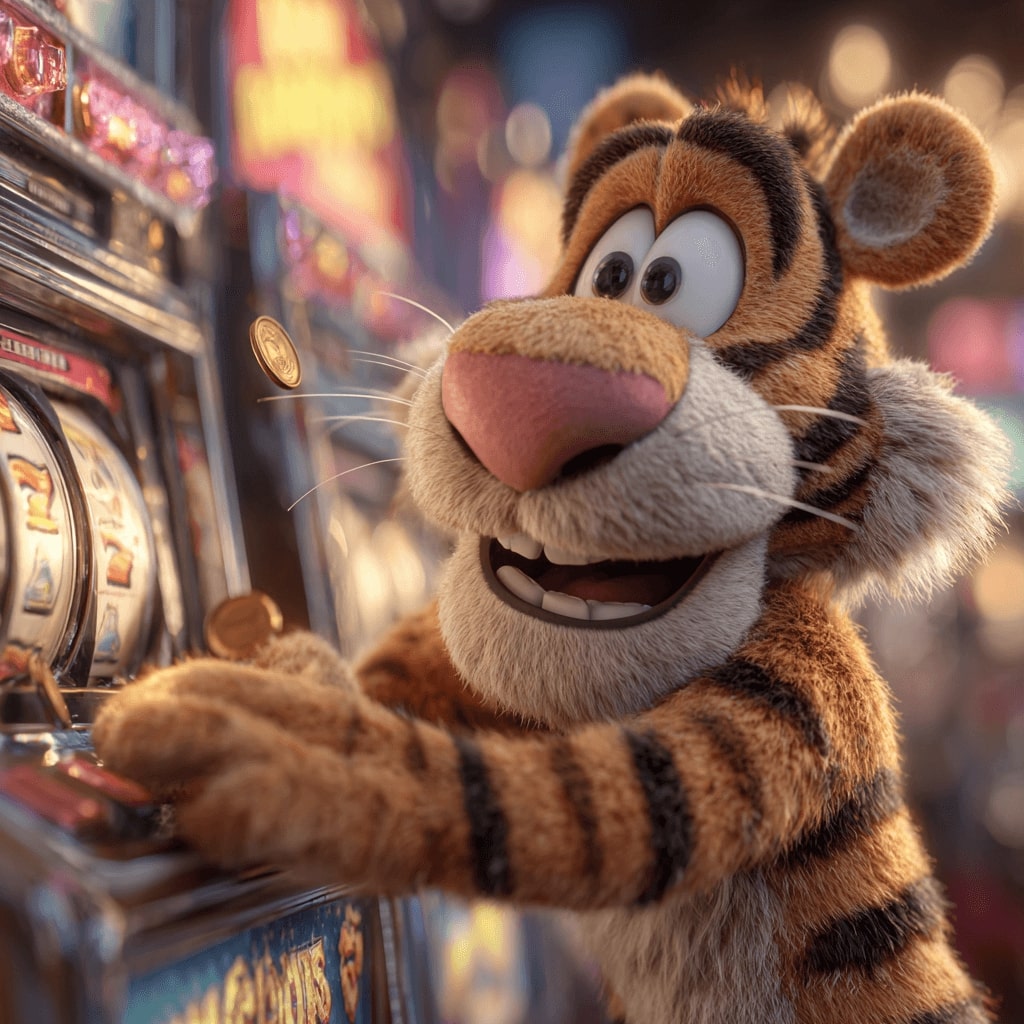 Tiger playing online slot machines at 499BET